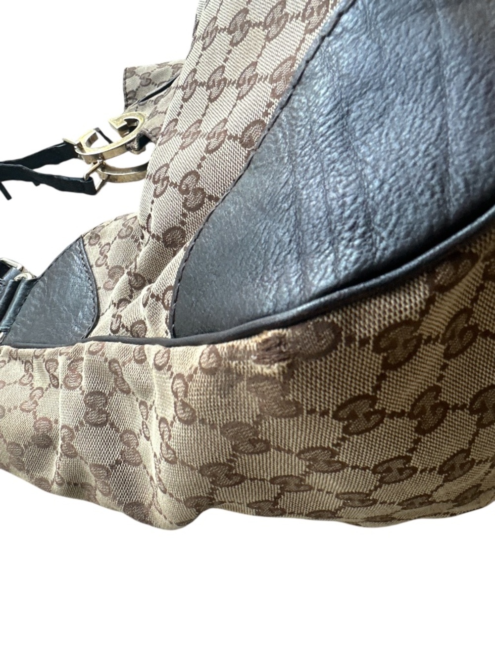 Authentic Gucci GG Monogram Dark Brown and Beige Charlotte Tote Bag - Picture 8 of 14